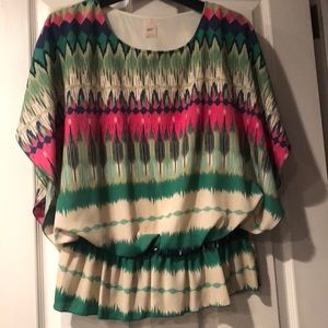 Tua multicolored top w/ cinched waist